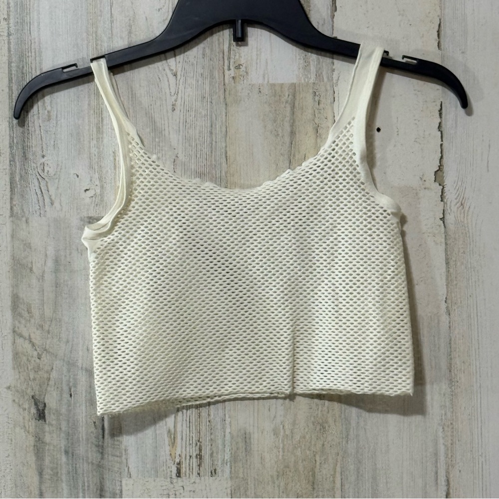 White Mesh Women’s Top